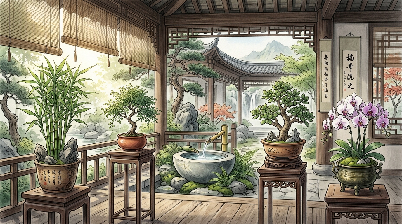 Trồng Cây Phong Thủy Theo Mệnh Ngũ Hành: Chiêu Tài & Vượng Khí Gia Đạo